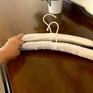 Two vintage 1950s padded white hangers boudoir lingerie